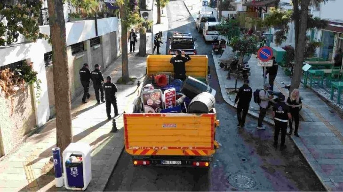 Bodrum Belediyesi'nden Ortak Alanlara D&uuml;zen Operasyonu