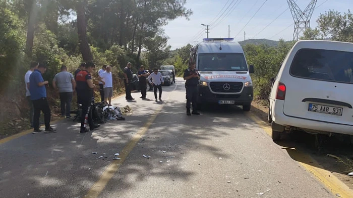 Bodrum’da feci motosiklet kazası!